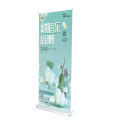 Stable portable banner stand pull up flex  banner display silver heavy duty wide base aluminum  roll up stand for exhibition